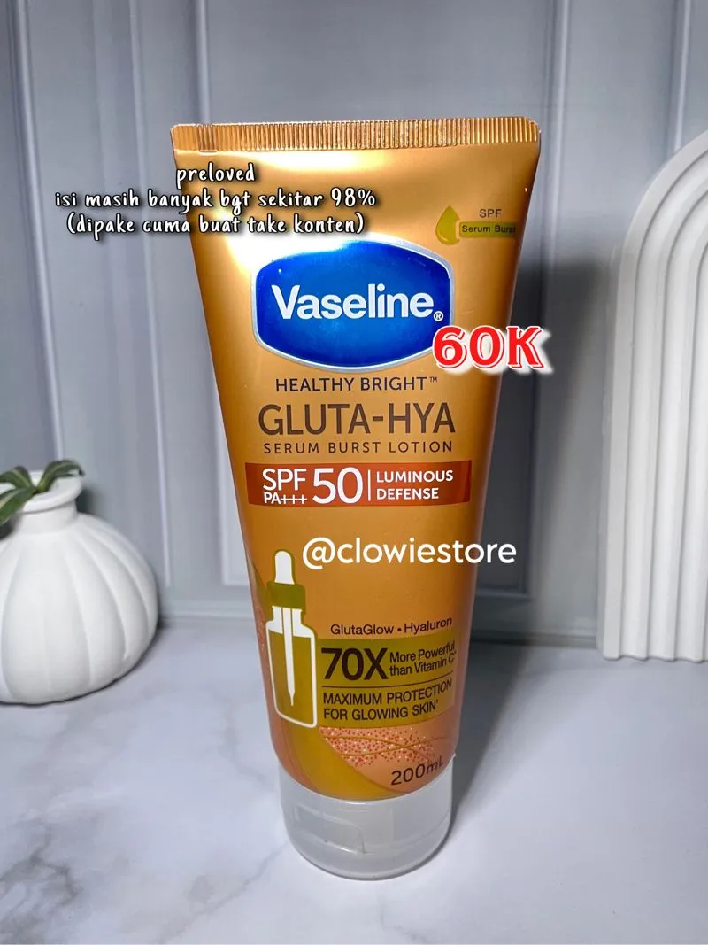 Body Lotion Vaseline Gluta Hya Serum Burst Lotion SPF50PA+++ photo 1