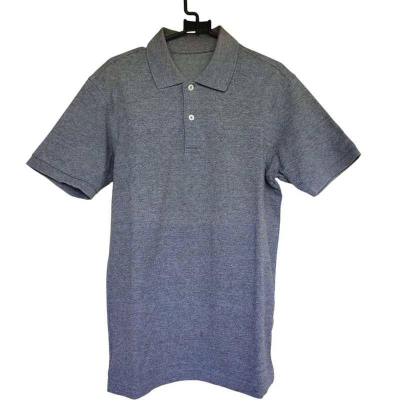 Uniqlo Minimalist Polo shirt Pria gray photo 1