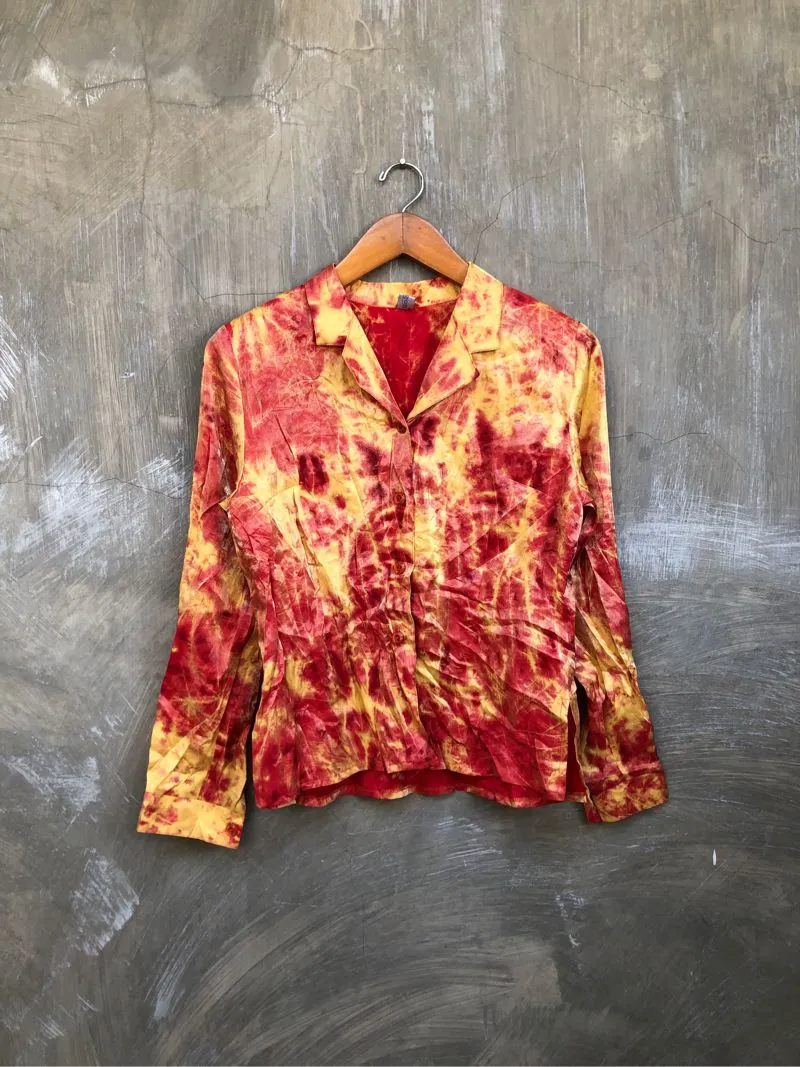 Y2K Japanese Dagon Fire Pattern Jean Paul Gaultier Style photo 1