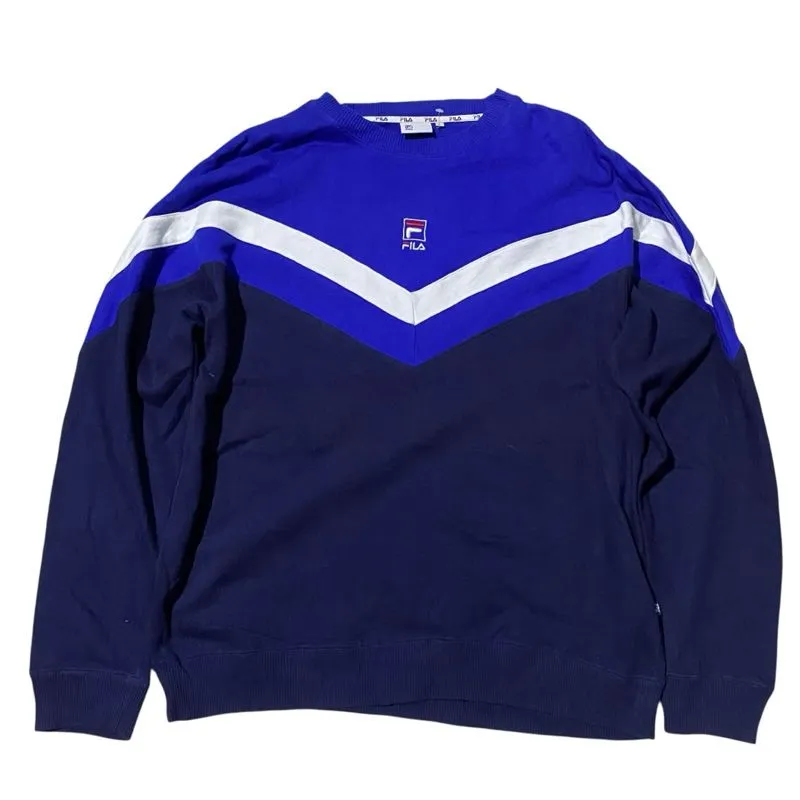 Fila italia center logo color block crewneck photo 1
