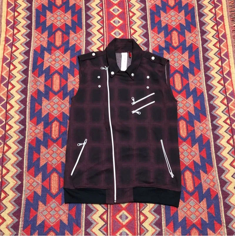 Vintage y2k punk multizipper vest photo 1