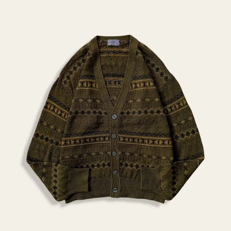 Cardigan motif olive green  photo 1
