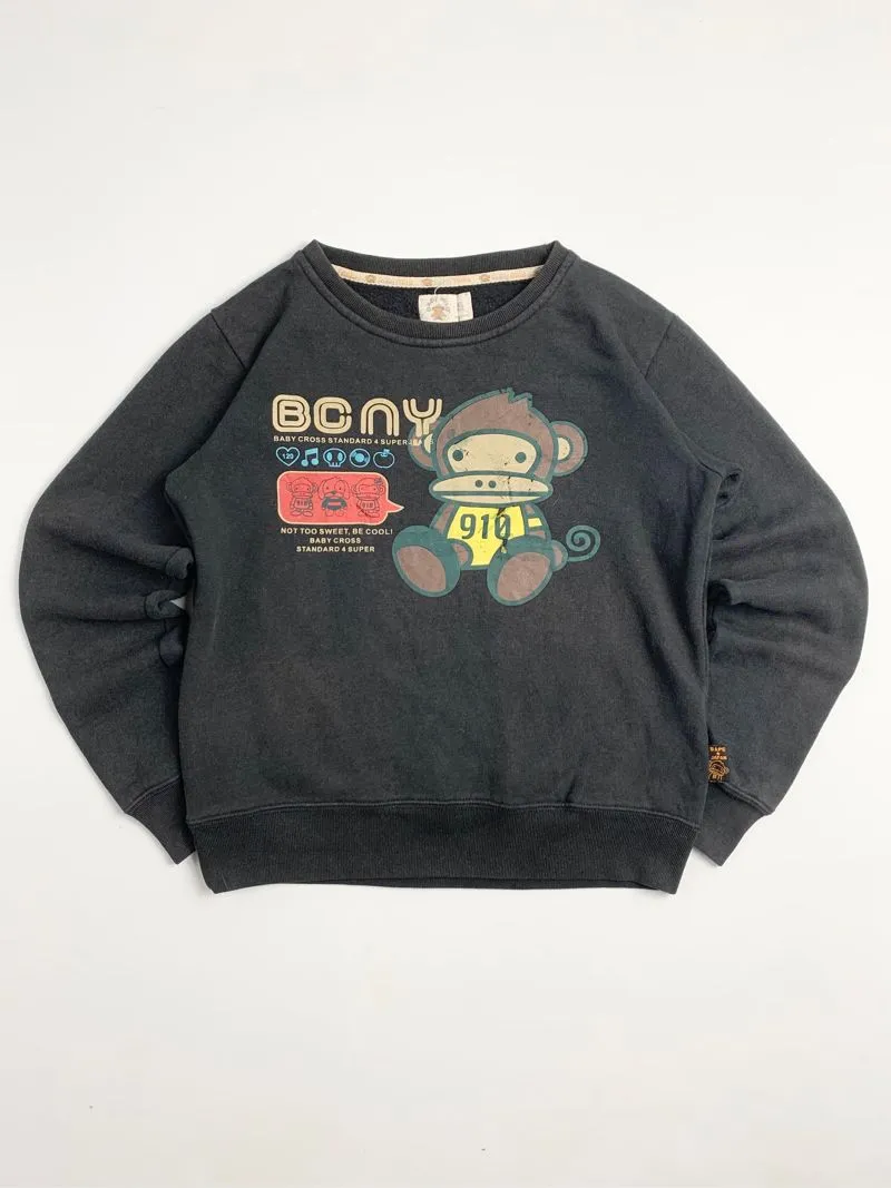 Y2k Baby Milo Crewneck By Bape Japan With Iconic Graphic photo 1