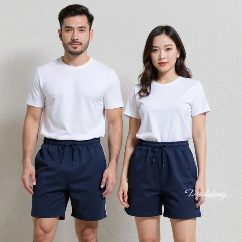 Celana pinggang karet navy photo 1