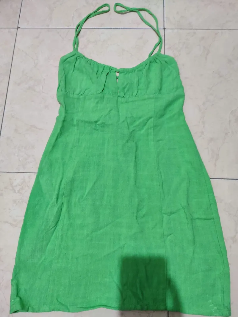Pull & Bear Fairy Casual Casual dress Wanita green photo 1