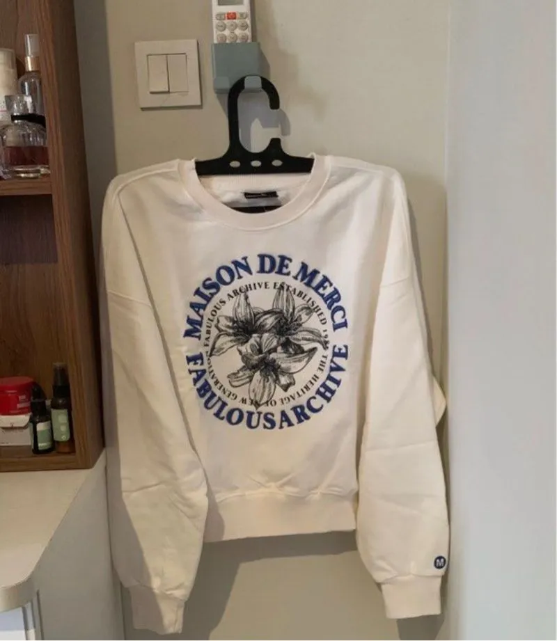 MAISON DE MERCI ORIGINAL WHITE MOTIF BORDIR photo 1