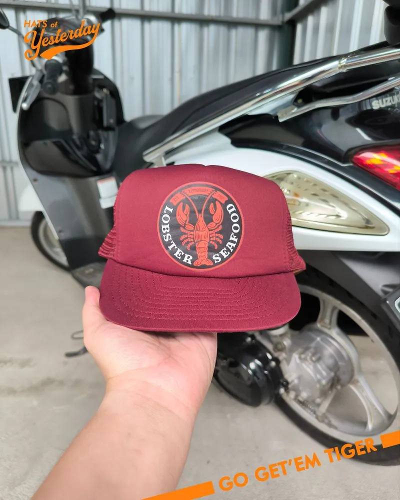 Topi Lobster Seafood vintage trucker hat photo 1