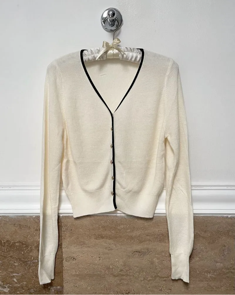 Cardigan, all size, knit, white, NEW photo 1