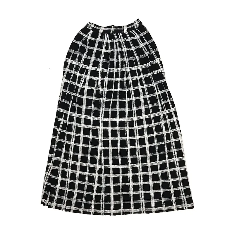 Grunge Indie Maxi skirt Wanita white black photo 1