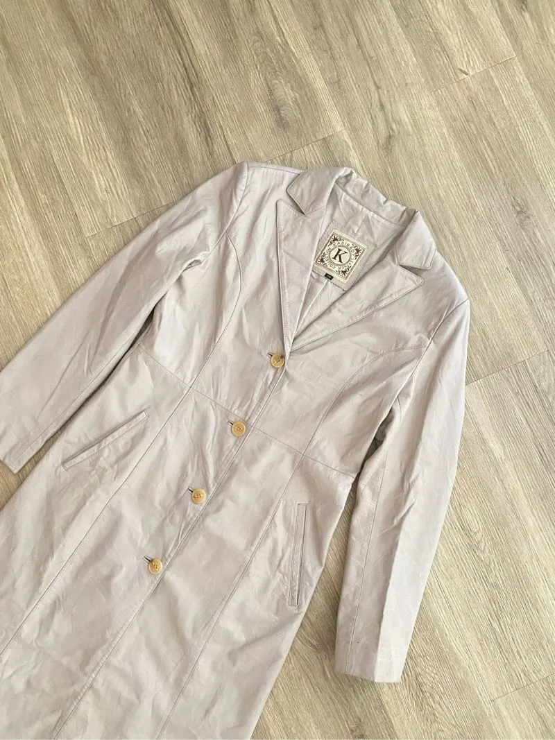 KASIBADY CASUAL LONG LEATHER JACKET | COAT JACKET | OUTER photo 1