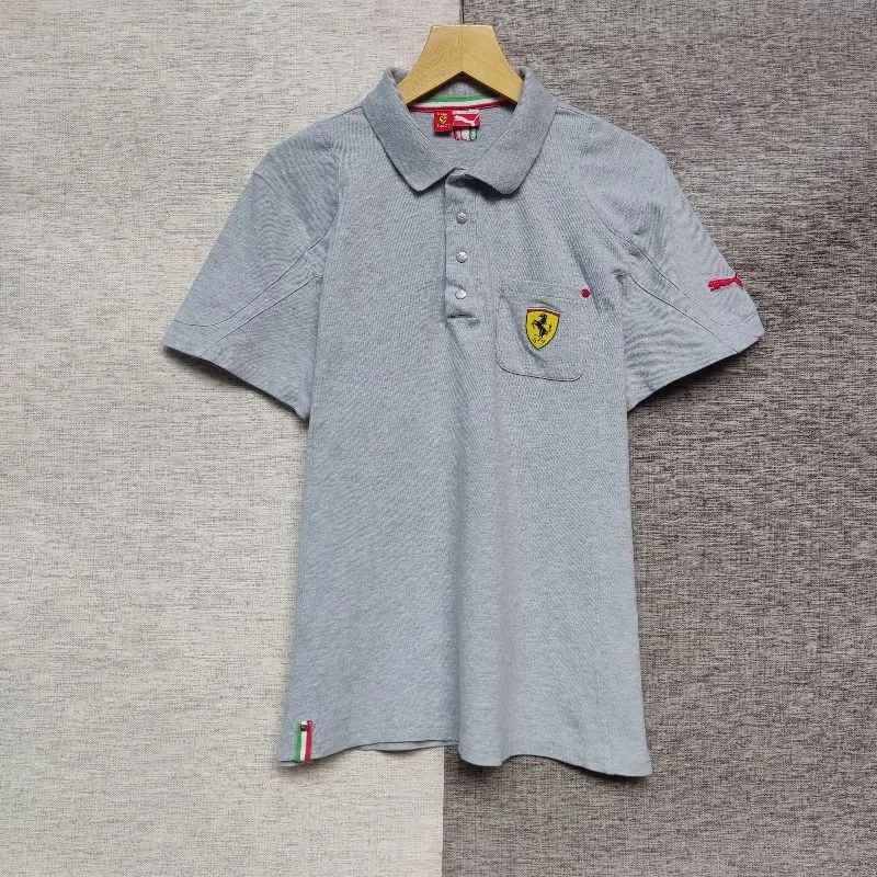 Kaos polo shirt Puma x Ferrari colour Grey Size XXL