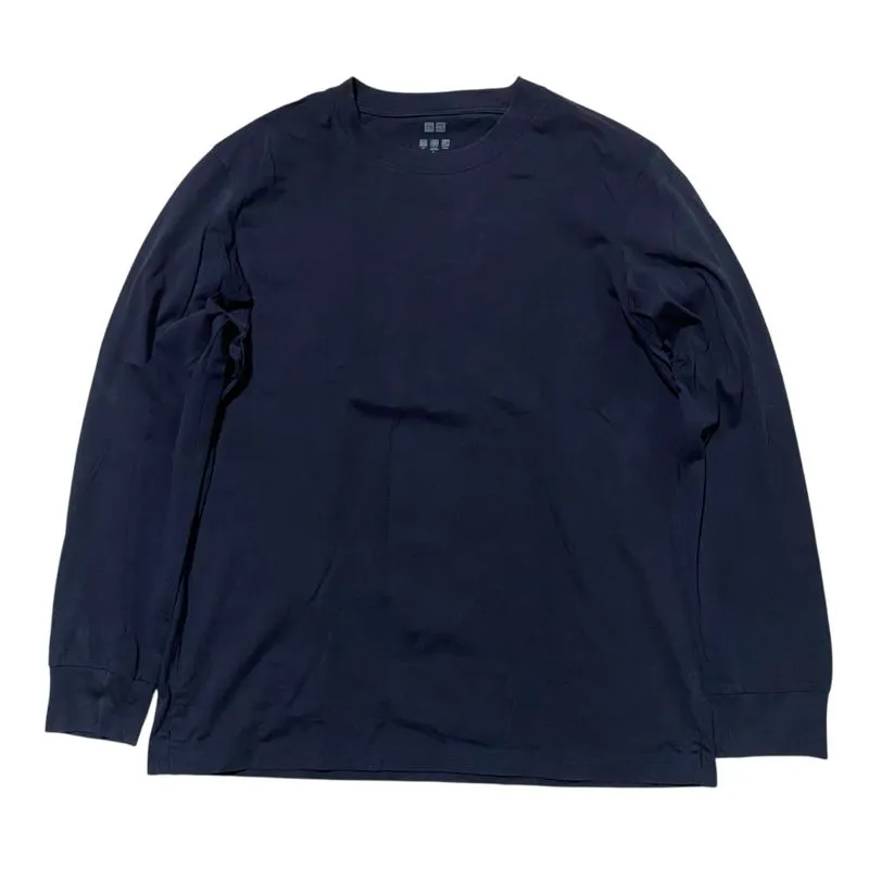 Uniqlo airism basic navy LS tee photo 1