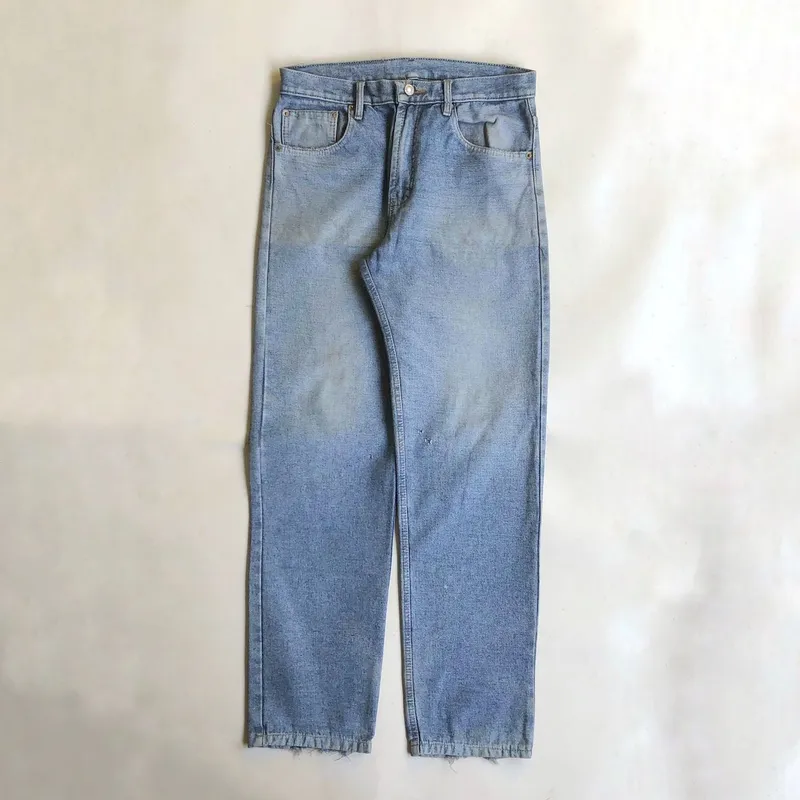 Vintage Casual Jeans Pria white navy photo 1