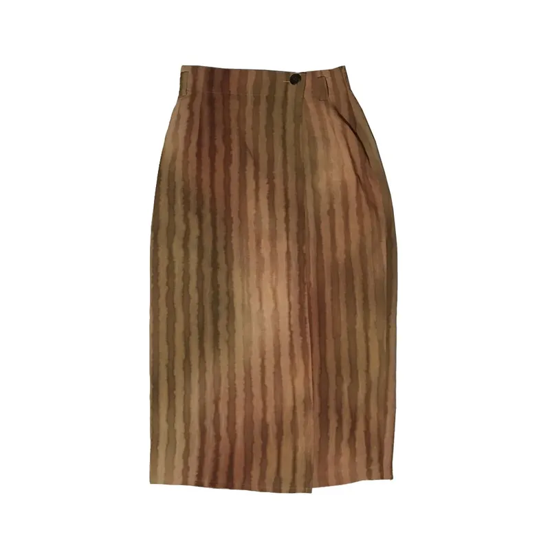 Vintage Y2K Skirt Wanita tan orange photo 1
