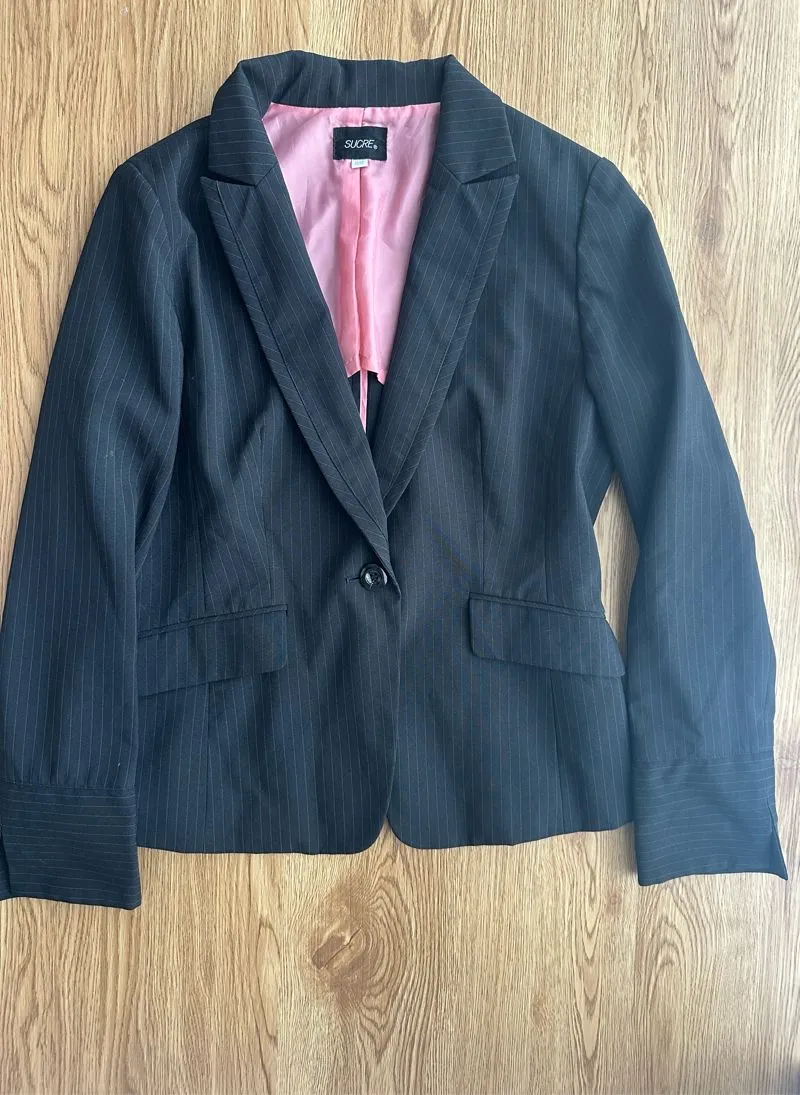 Blazer Hitam Pinstripe - Sucre (Japan) photo 1