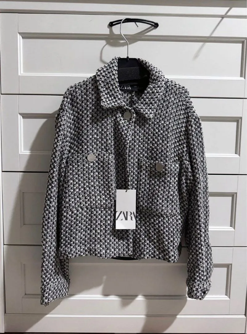 ZARA| Textured Overshirt with Metal Buttons photo 1