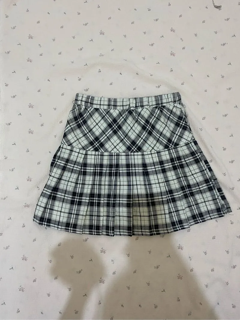 Plaid skirt black photo 1