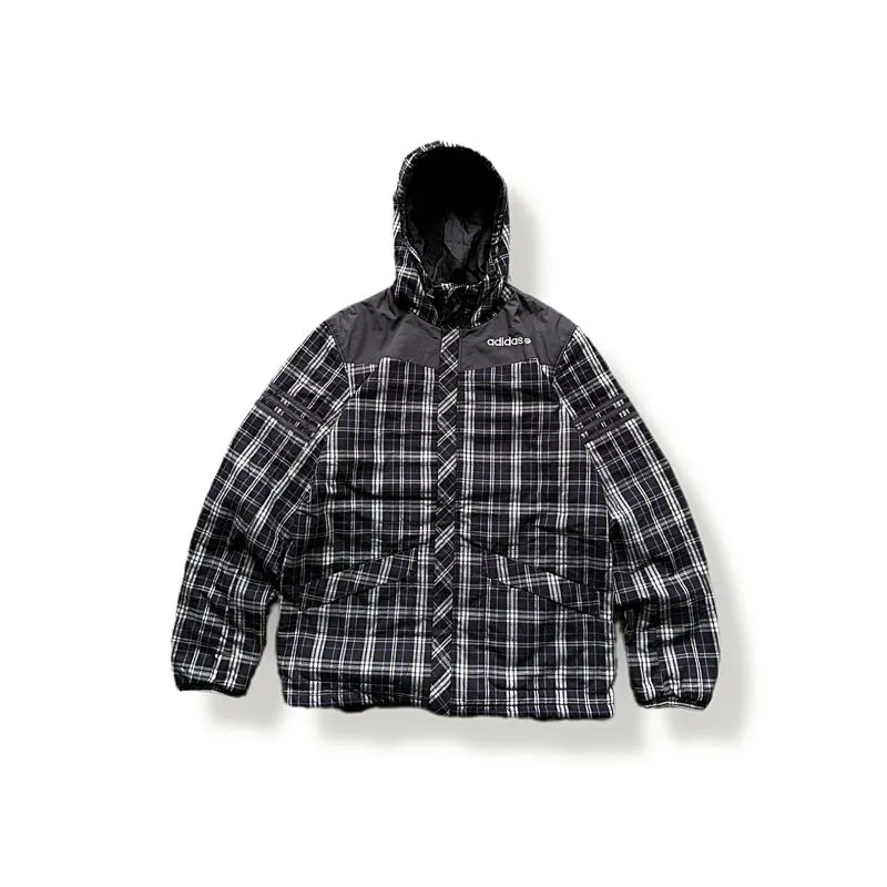 Adidas Originals Neo Label Plaid Zip Hooded Jacket photo 1