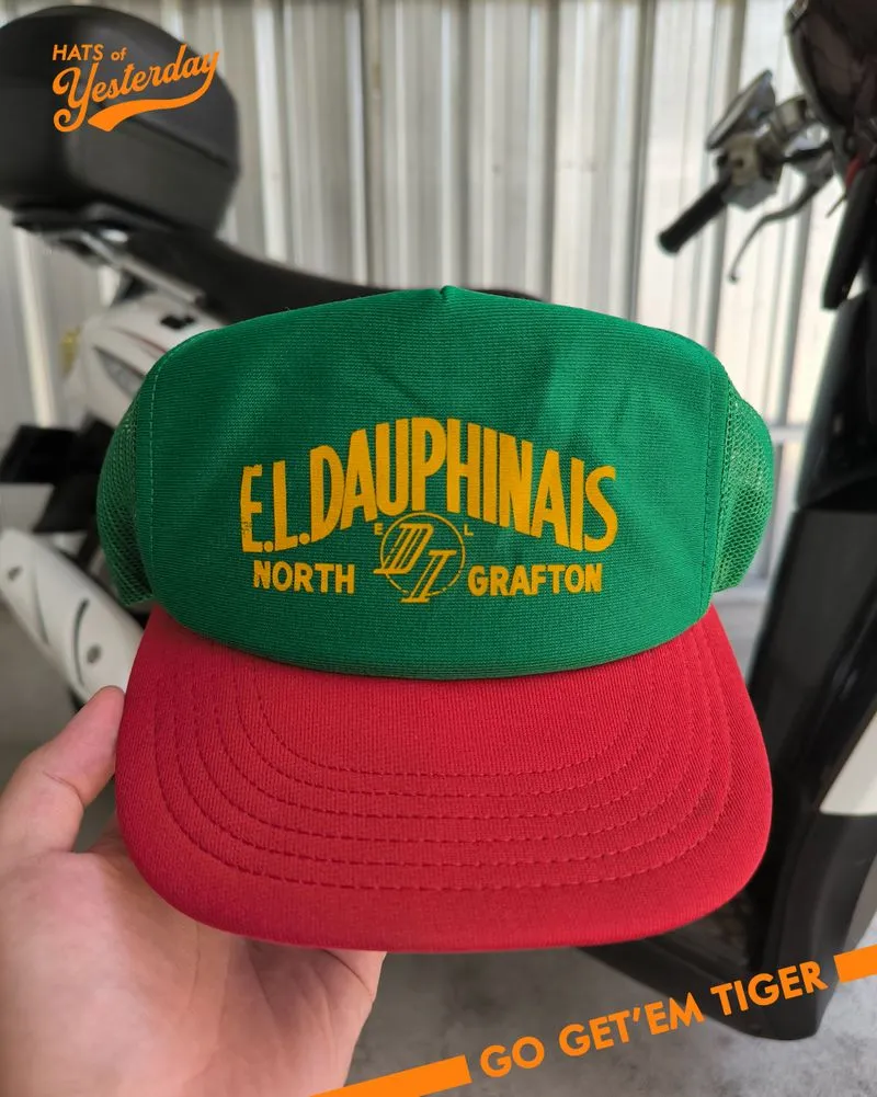Topi E.L Dauphinais vintage two tone trucker hat photo 1