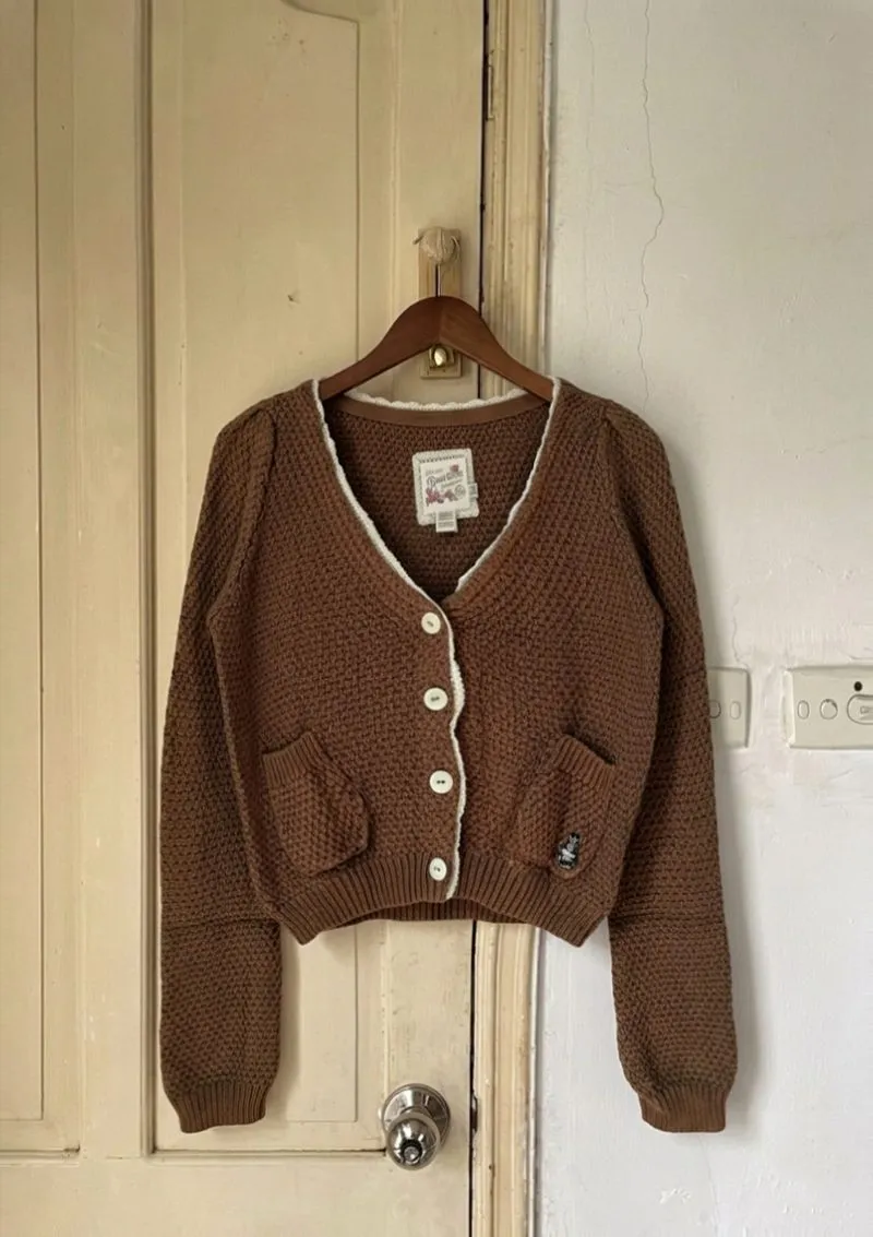 TEENIE WEENIE| Women's Cardigan With Pocket- Brown photo 1
