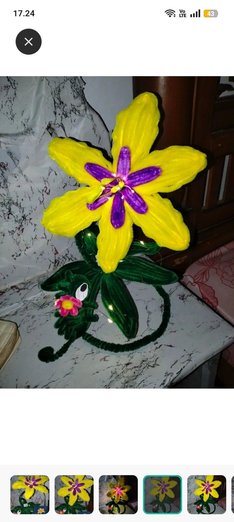 Lampu tidur bunga sundrop Rapunzel  photo 1