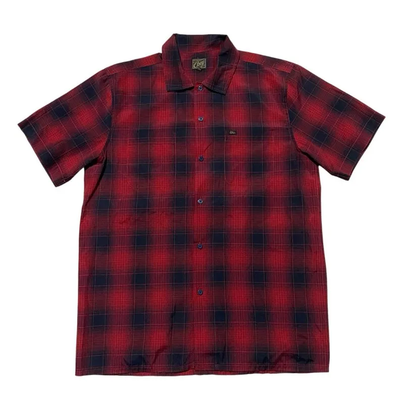 Obey propaganda black red plaid shirt photo 1