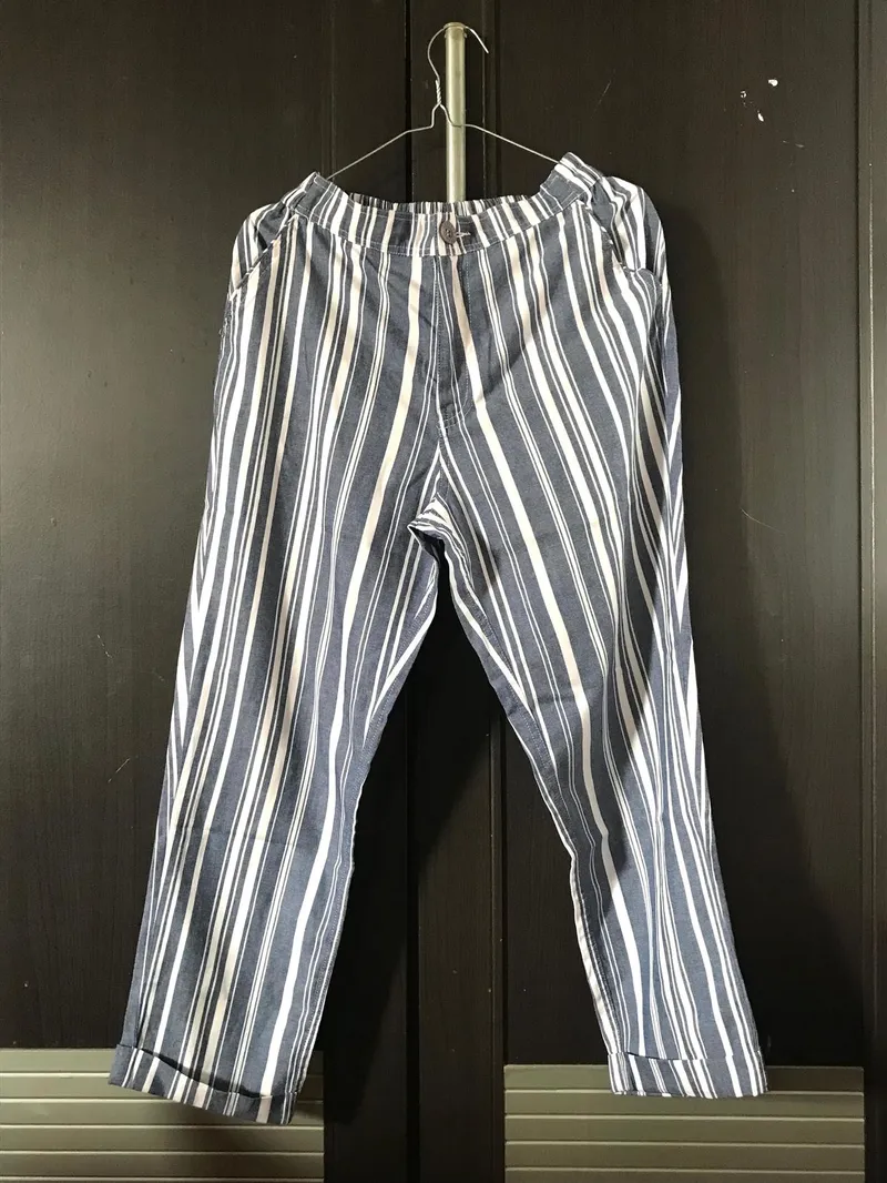 COLORBOX Minimalist Casual Casual trouser Wanita white blue photo 1