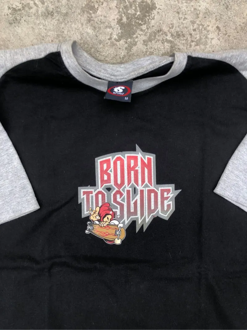 y2k style skate tee spirit born to slide  photo 1