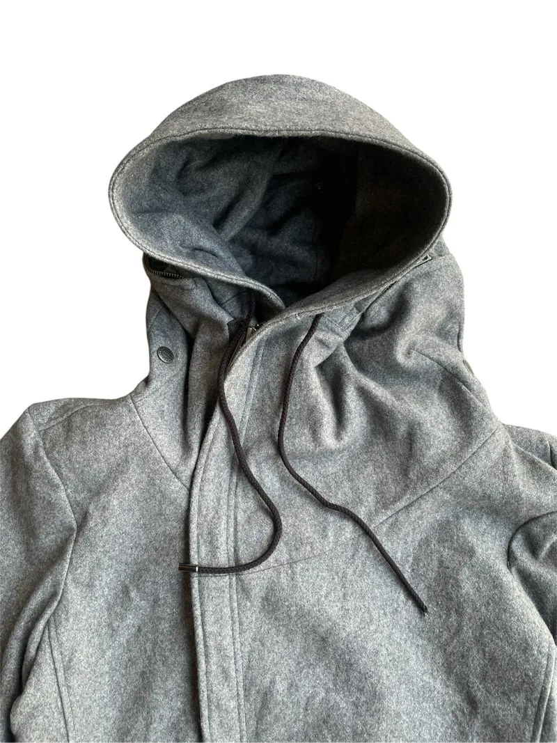 Katharine Hamnett London Hiden Hoodie Asimetris Double Zip - Preloved