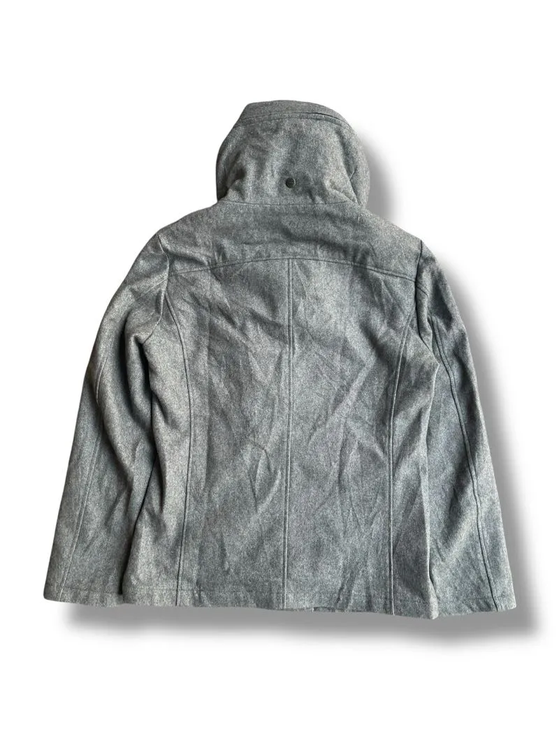 トップス KATHARINE HAMNETT LONDON zip hoodie KATHARINE HAMNETT Early 00s Convertible 'Alien' Wool Hooded Rider