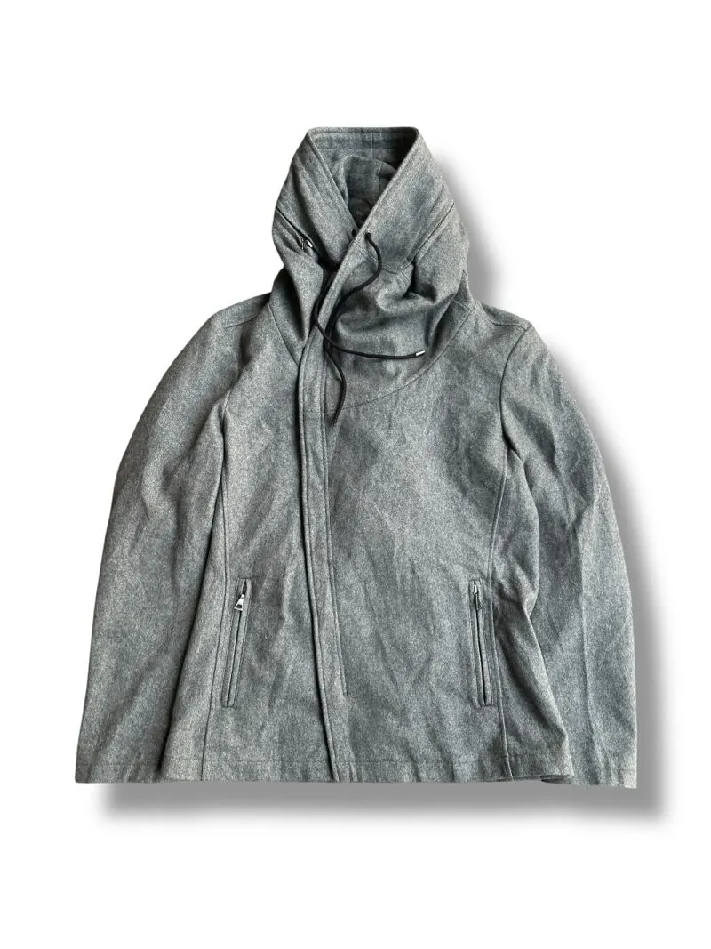 Katharine Hamnett London Hiden Hoodie Asimetris Double Zip - Preloved
