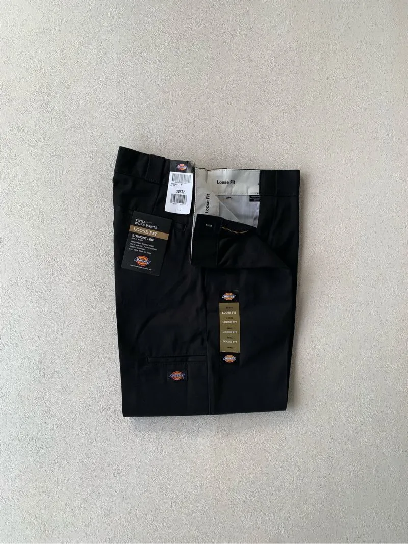 DICKIES - 85283 LOOSE FIT DOUBLE KNEE PANTS BLACK photo 1