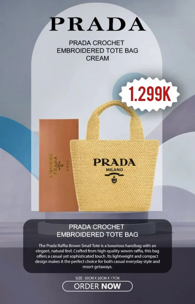 prada crochet cream photo 1