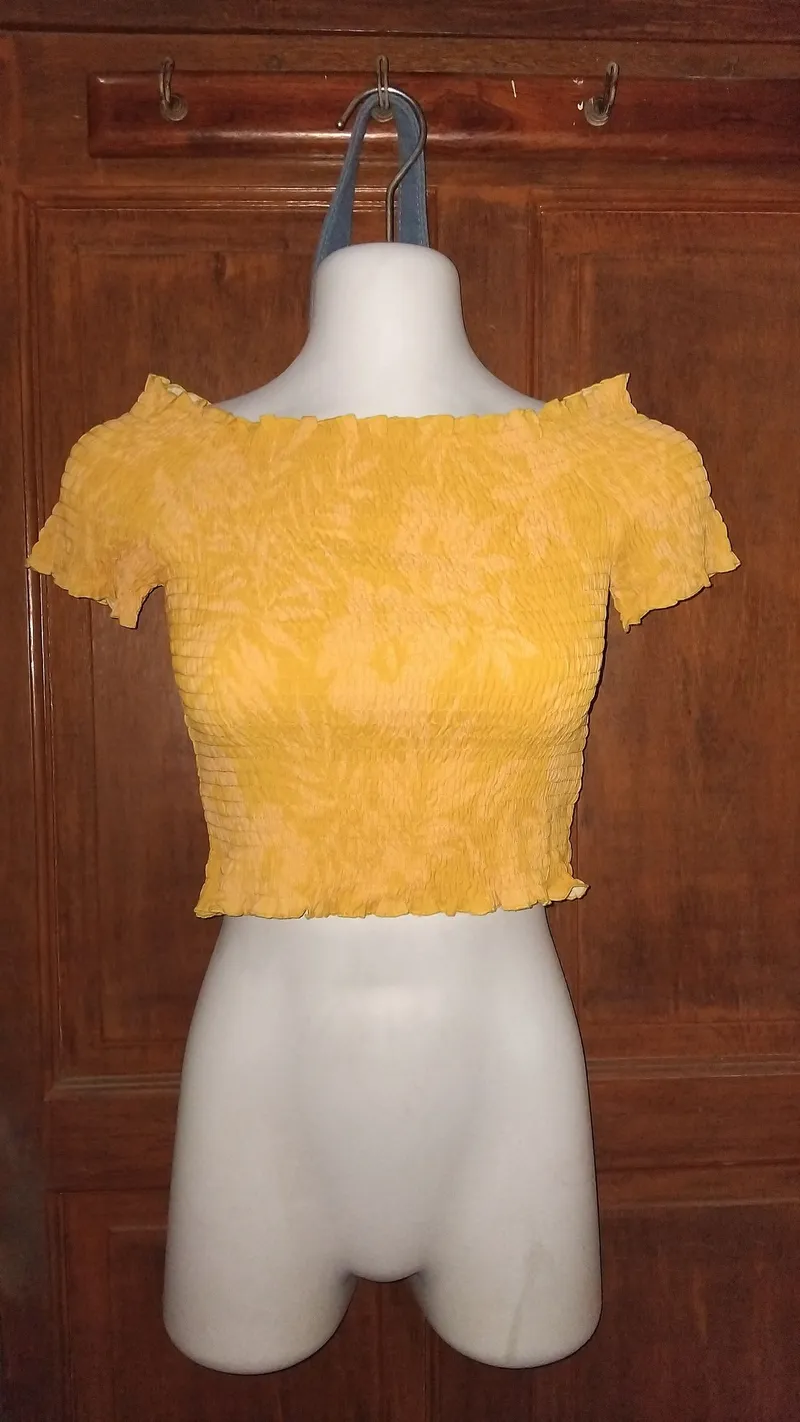 Lolita Fairy Crop top Wanita yellow photo 1