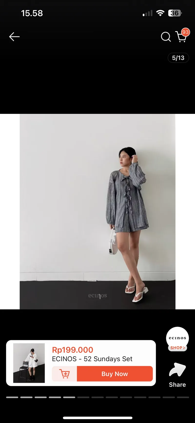 Ecinos Coquette Wanita black gray blue photo 1