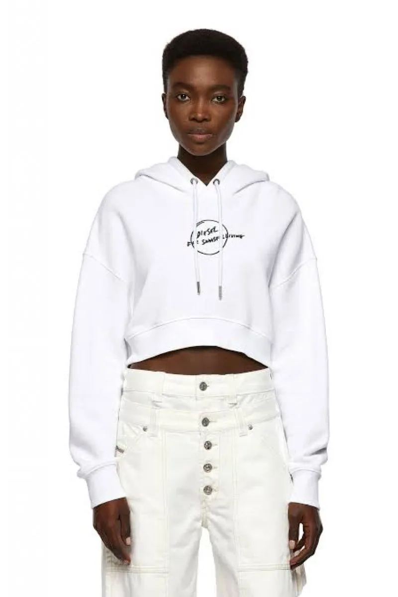 Diesel cropped hoodie French Terry sweatshirt with Diesel photo 1