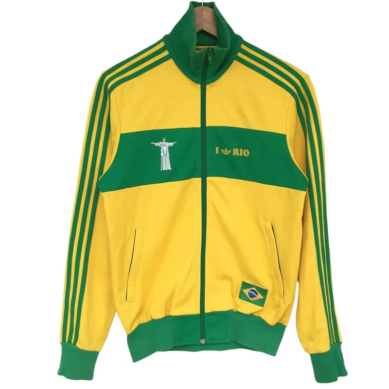 Adidas Vintage Sportswear Track jacket Pria green yellow