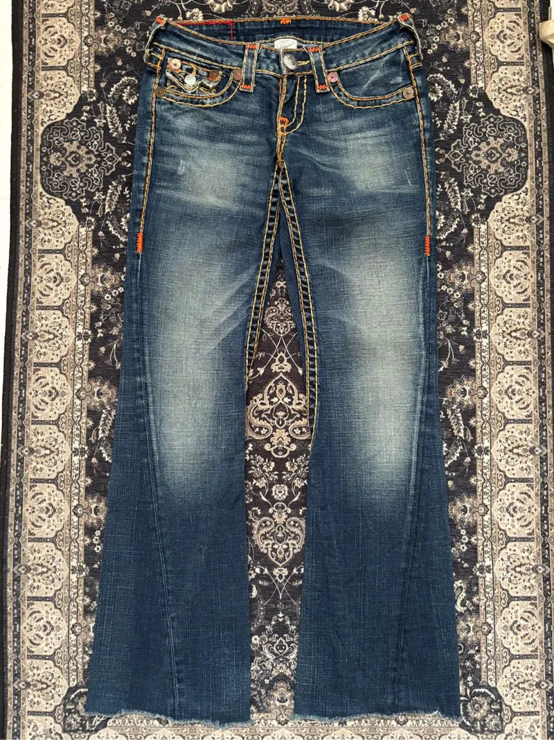 Y2K True Religion Joey Super T Flared Cutbray Bootcut Jeans  photo 1