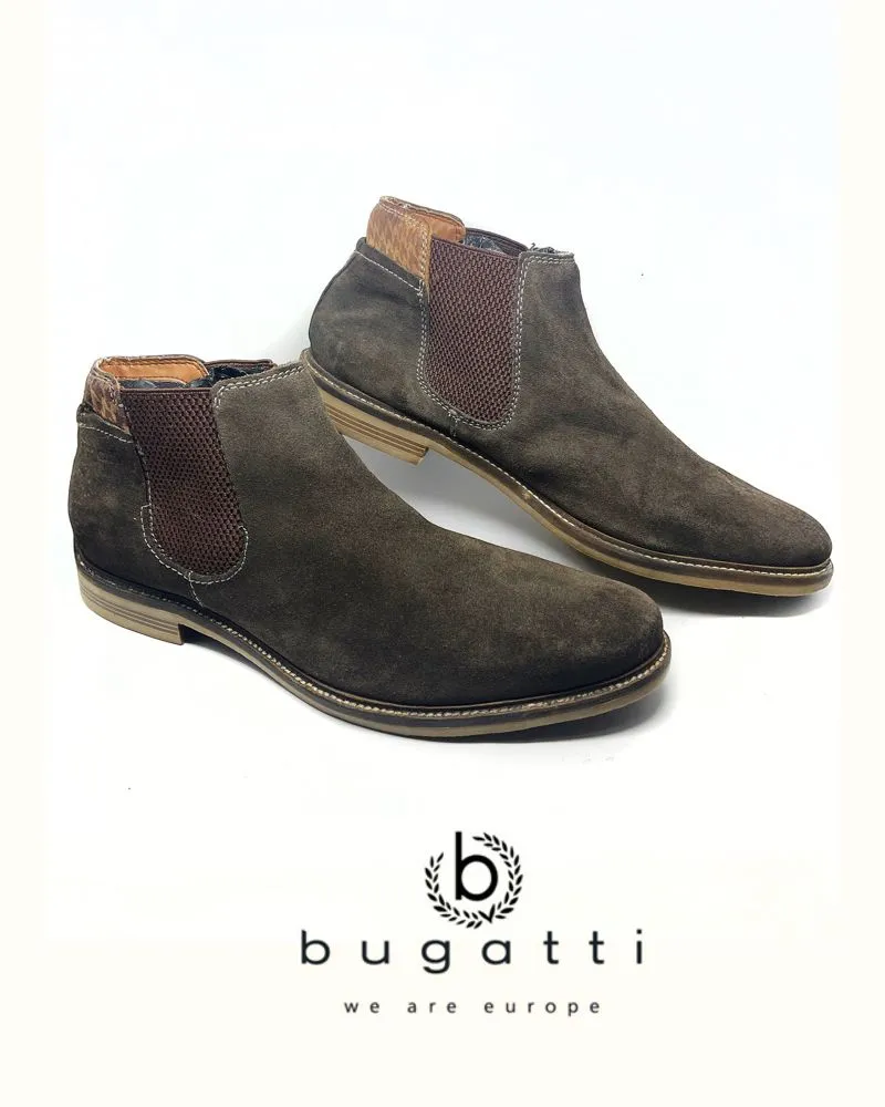 BUGATTI Chelsea Boots Suede Leather Size 45 photo 1