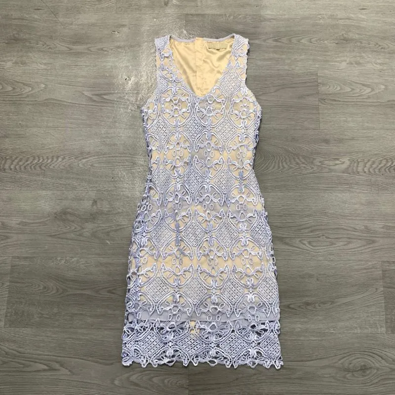 JOSH V ODILE BLUE SEA LACE CROCHET MIDI DRESS Preloved