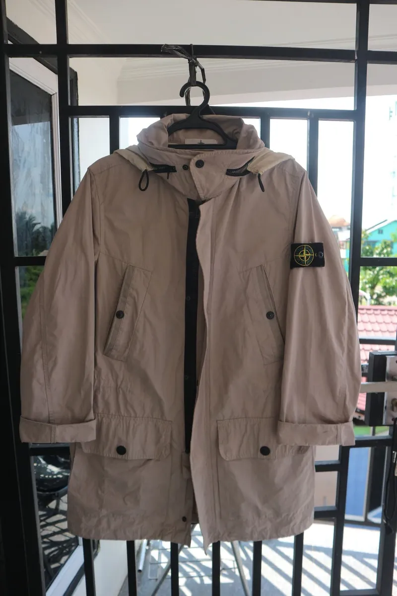 Stone Island Sportswear Parka Pria cream
