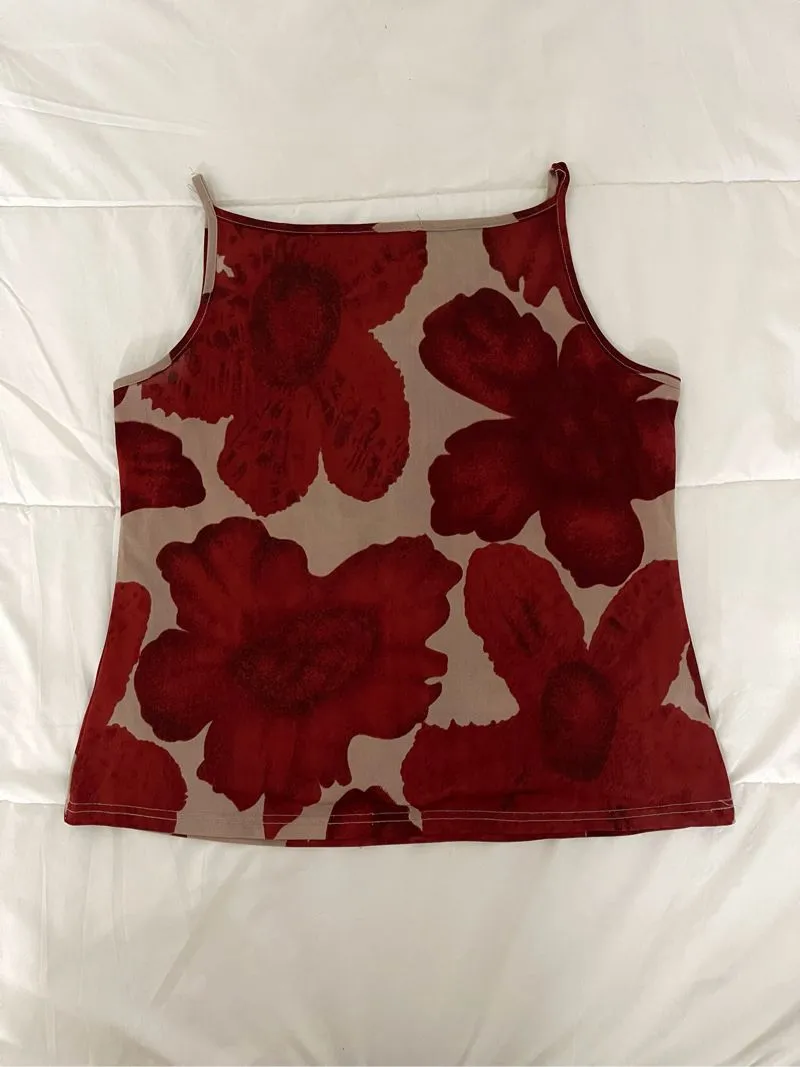 Y2K Summer Flower Tank / Cami Top photo 1