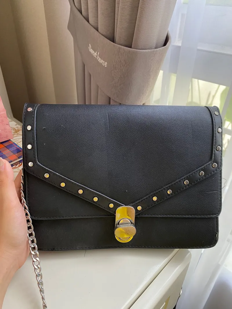 Stradivarius Casual Shoulder bag Wanita black photo 1