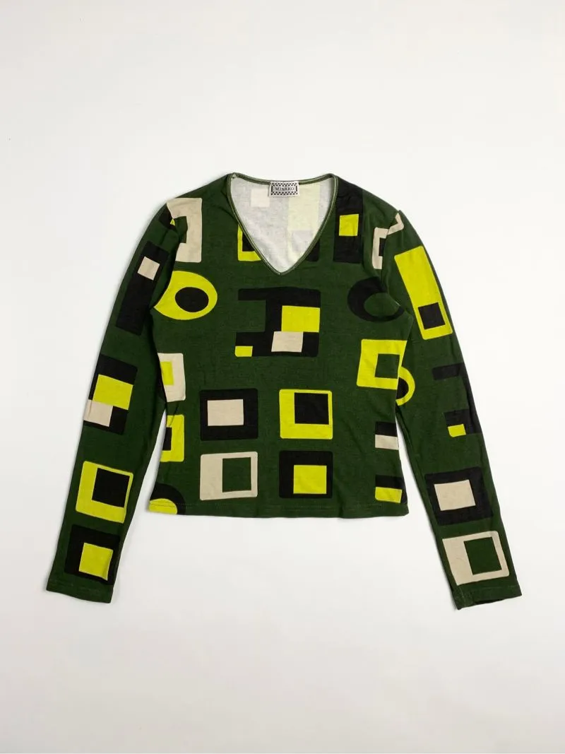 Y2k Minako Vneck Longsleeve With Iconic Art Graphic photo 1