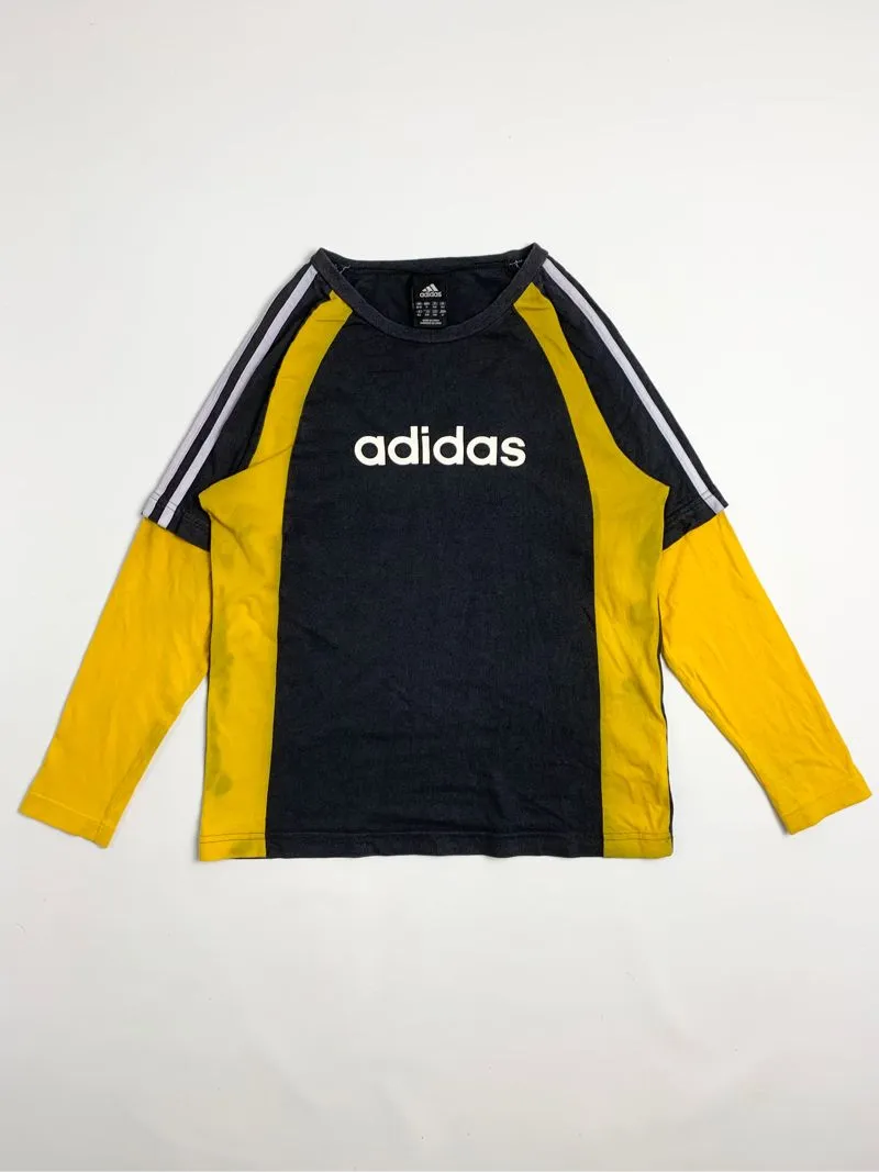Y2k Adidas Colorblok Longsleeve Black Yellow photo 1