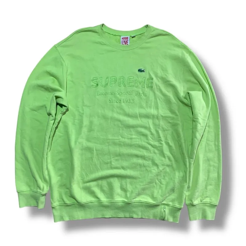 Lacoste Crocodile Supreme Lacoste Crewneck Green Supreme Lacoste