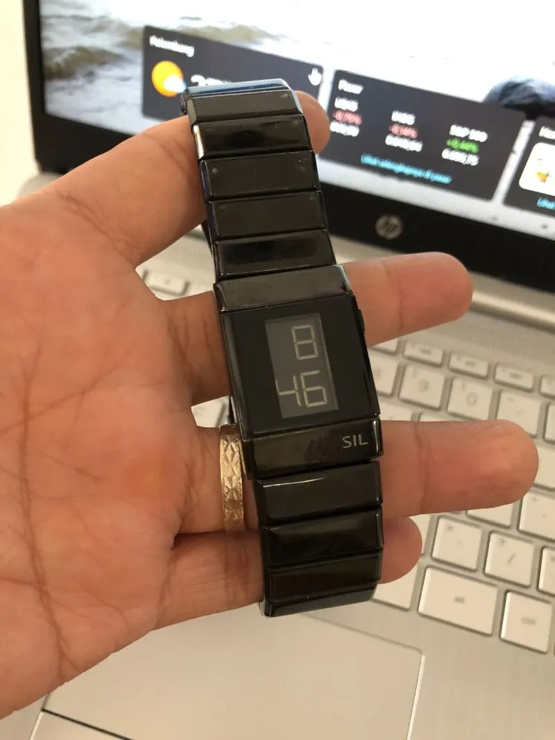 Digital watch stenlis steel anti karat anti air photo 1