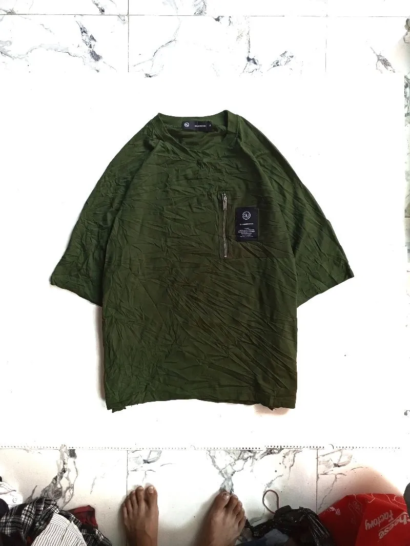 Undercover Streetwear Casual T-shirt Pria green photo 1