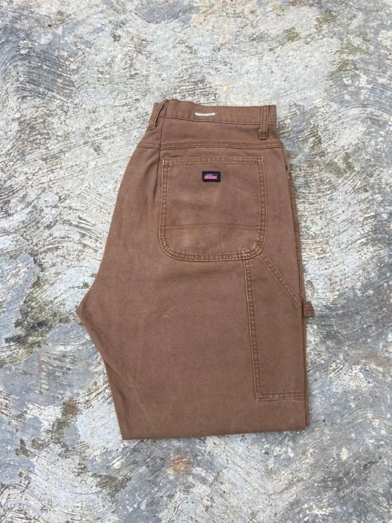 dickies brown carpenter baggy jeans  photo 1