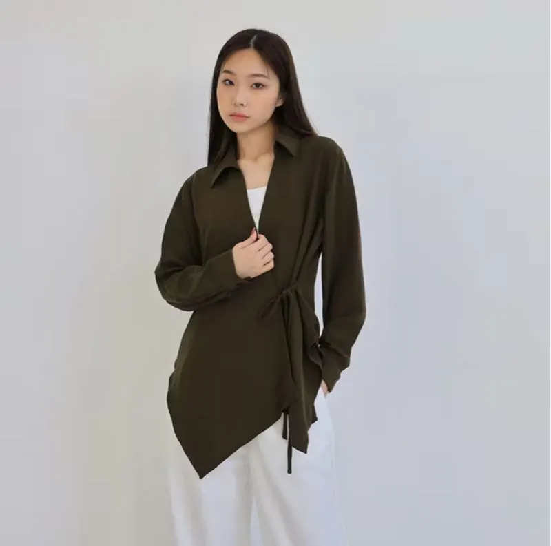 Atasan Wanita Blouse / Baju V neck Wanita / Bl photo 1